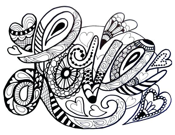 570x440 Love Coloring Pages Love Coloring Pages Printable Coloring Image I
