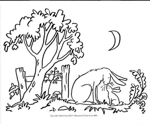 485x402 Guess How Much I Love You Coloring Pages Adult Coloring