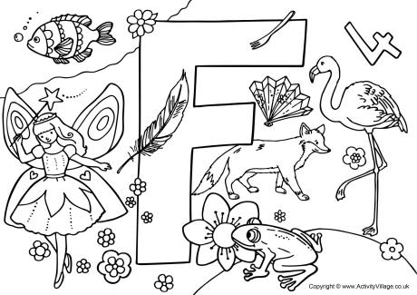460x325 I Spy Alphabet Colouring Pages
