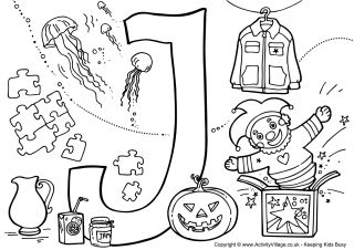 320x226 I Spy Alphabet Colouring Pages