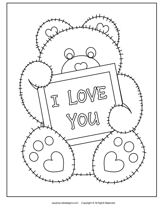 551x700 I Love You Coloring Pages Printable Free Printable I Love You
