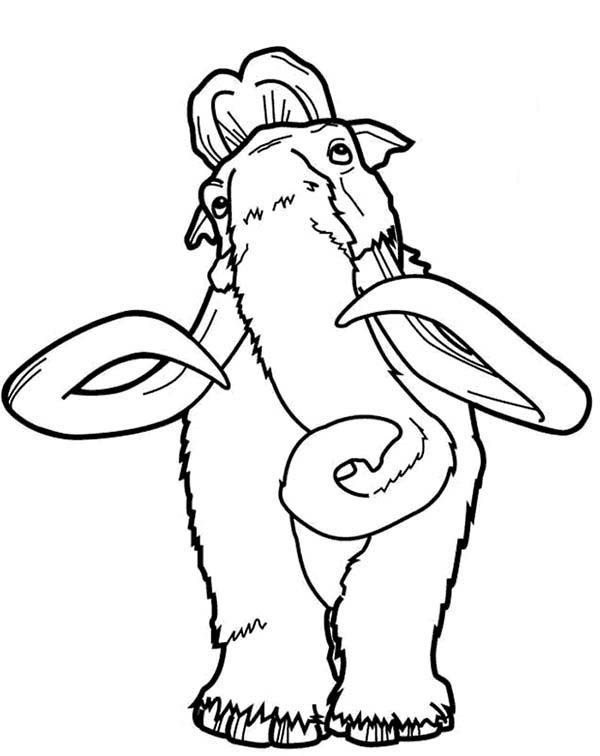 600x756 Manny The Woolly Mammoth Is Animals Of The Ice Age Coloring Pages