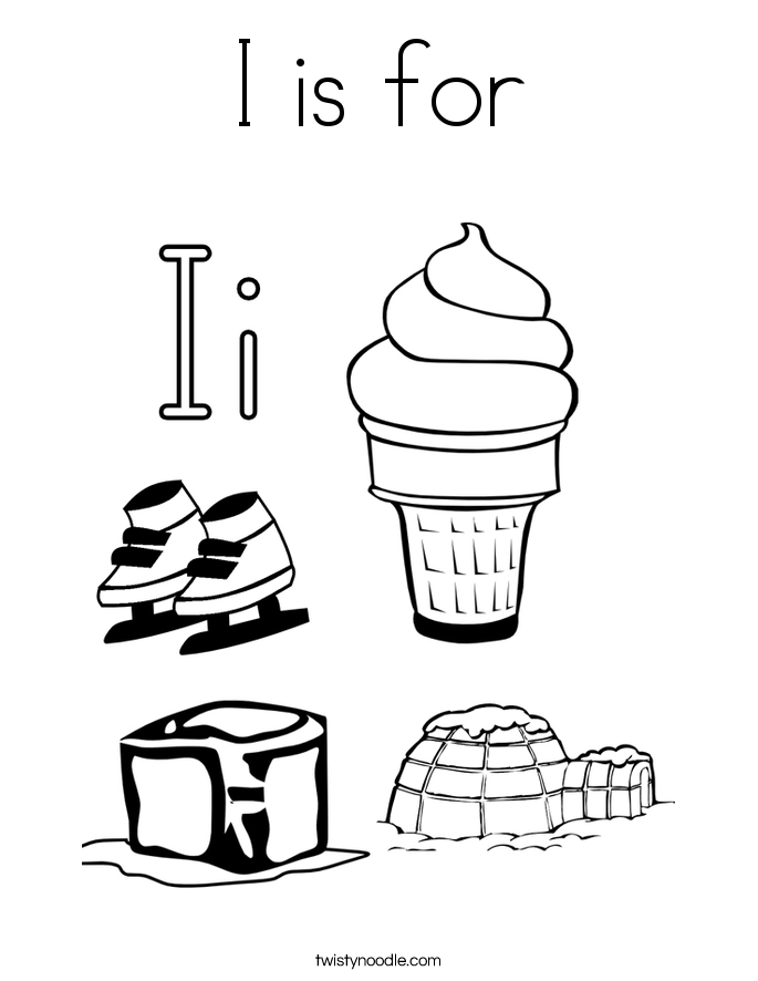 685x886 I Is For Ice Coloring Page