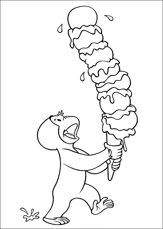 567x794 Free Curious George Coloring Pages For Kids