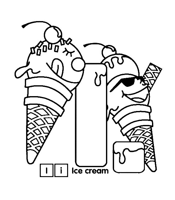 Ice Cream Coloring Pages For Kids