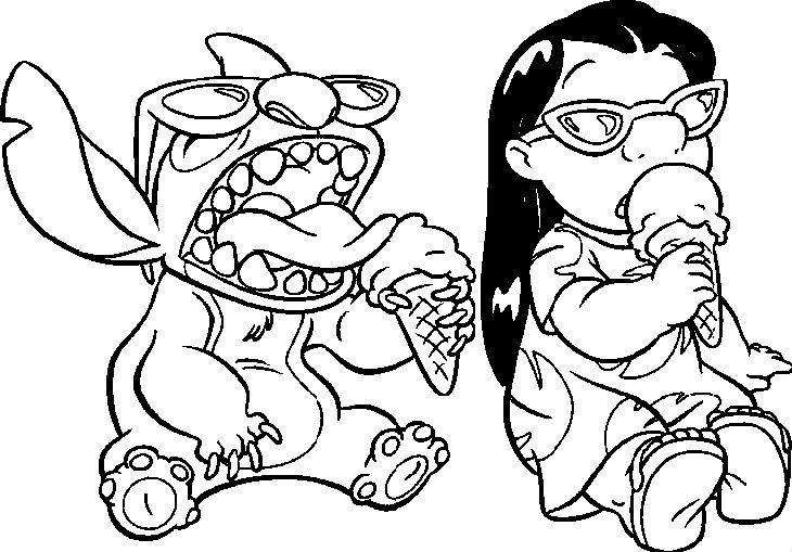 730x509 Nonsensical Ice Cream Color Pages Printable Free Coloring From