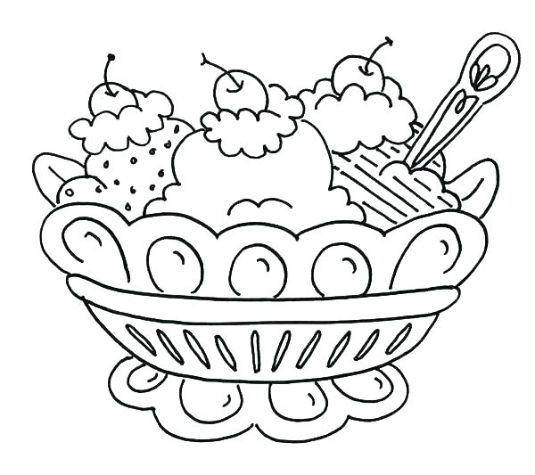 600x533 Ice Cream Coloring Pages Ice Cream Cone Chocolate Sprinkles