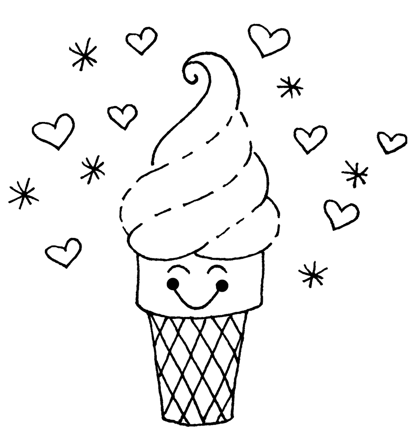 836x858 Beautiful Idea Ice Cream Coloring Pages 2 To Print Printable