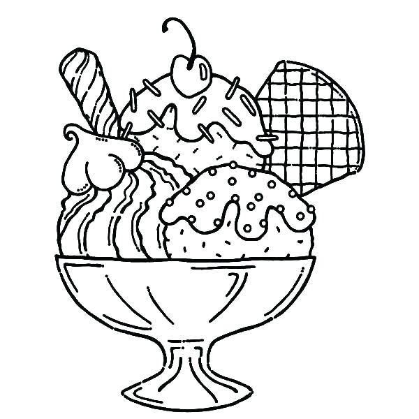 600x600 Ice Cream Cone Coloring Page Ice Cream Coloring Page Ice Cream