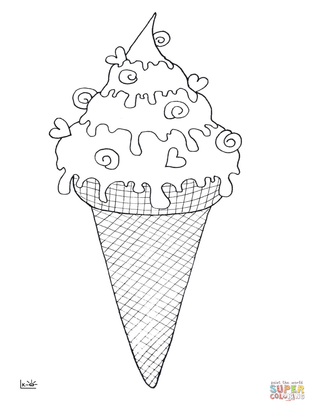1300x1700 Printable Coloring Pages Ice Cream Cone Copy Ice Cream Cone