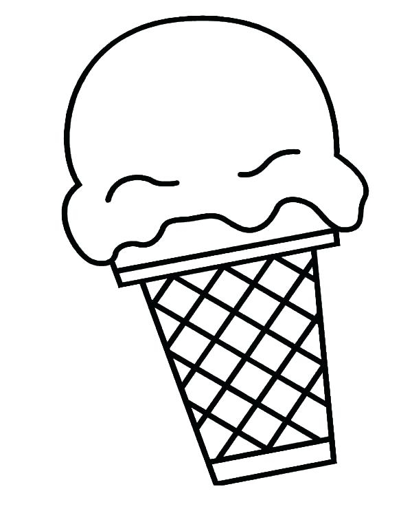 600x743 Coloring Pages Ice Cream Cone Ice Cream Cone Coloring Also Drawing