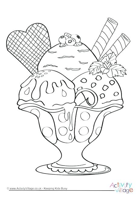 460x650 Ice Cream Color Page Three Sweet Ice Cream Cone Coloring Pages Ice