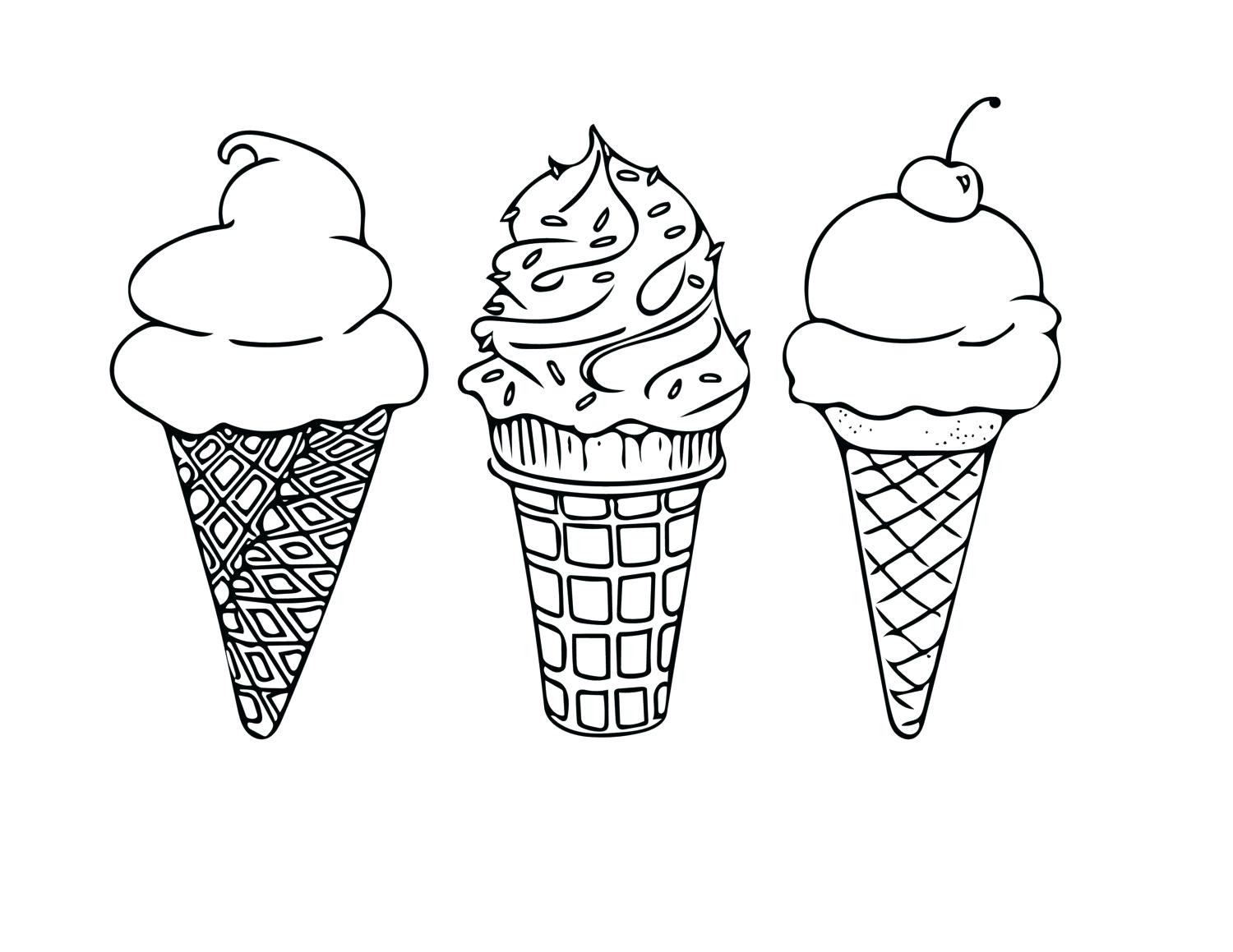 1500x1159 Coloring Pages ~ Ice Cream Coloring Pages Fresh Cone Sheet