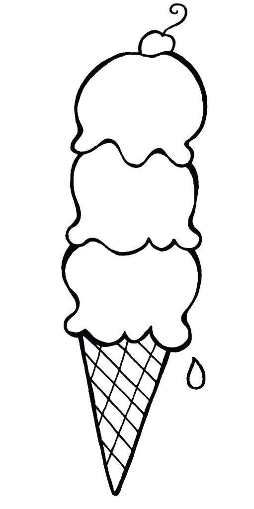 511x1024 Ice Cream Scoop Coloring Page