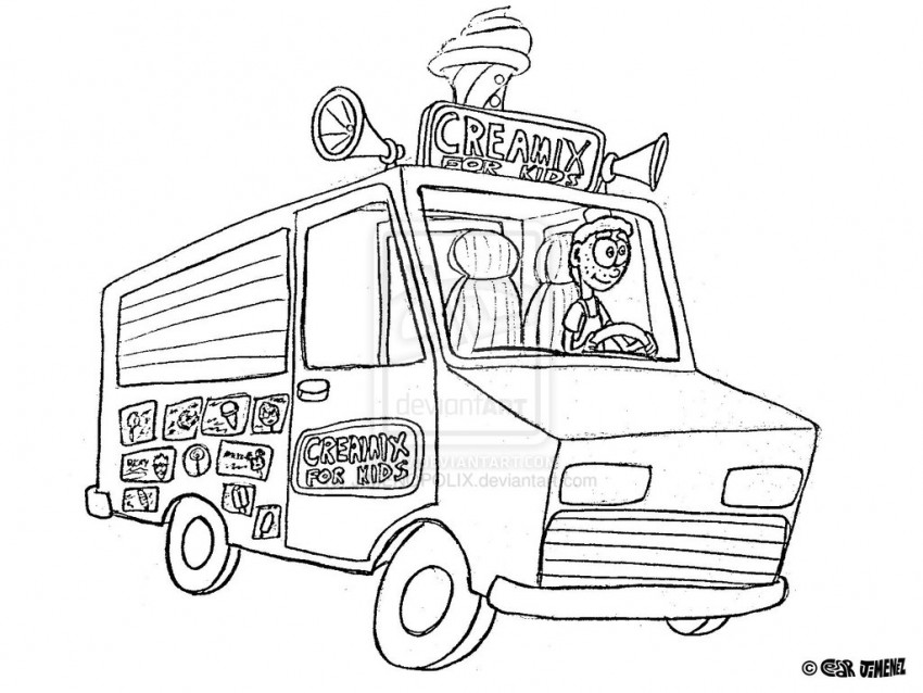 850x638 Ice Cream Truck Coloring Page Az Coloring Pages Coloring Pages Ice