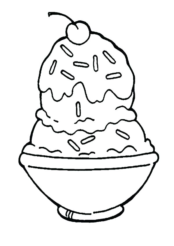 600x849 Ice Cream Sundae Coloring Page Kids Free Ice Cream Sundae Coloring