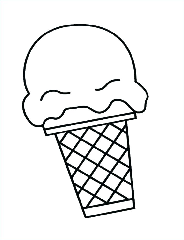 761x989 Ice Cream Sundae Coloring Page