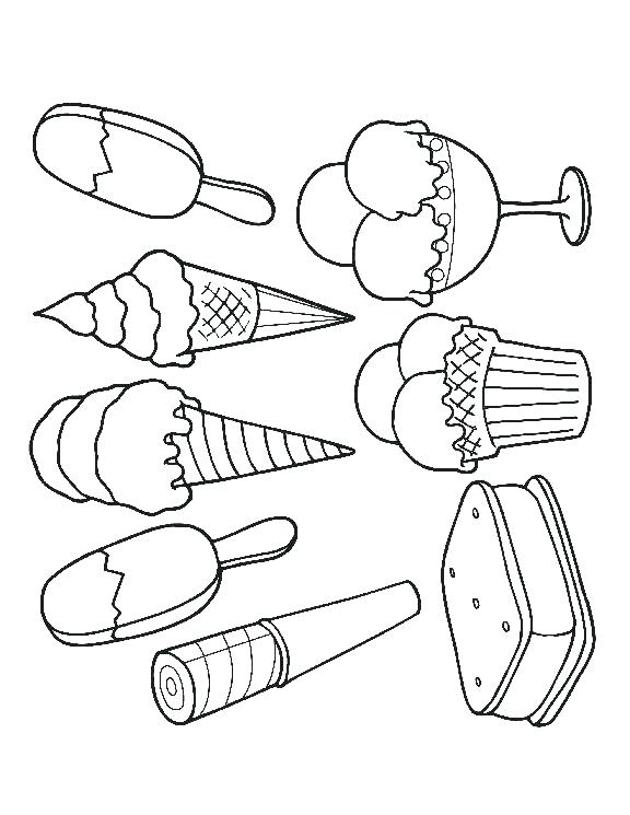 576x745 Ice Cream Sundae Coloring Template And Free Printable Ice Cream