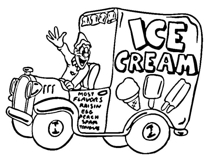 Ice Cream Truck Coloring Page