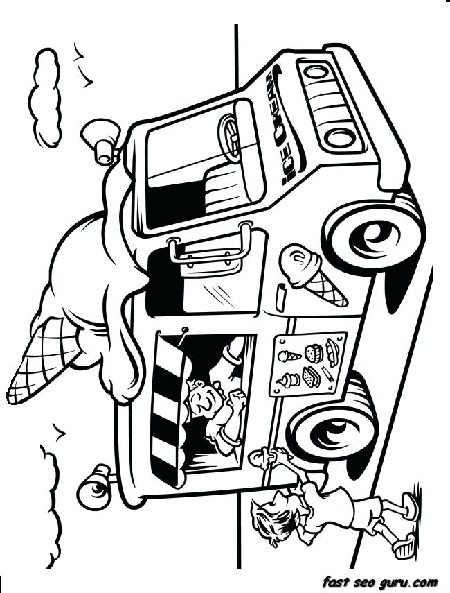 650x855 Ice Cream Coloring Page Printable Ice Cream Truck Coloring