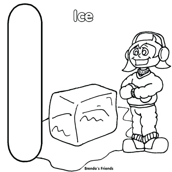 600x600 Ice Coloring Pages Letter I Is For Ice Coloring Page Ice Skating