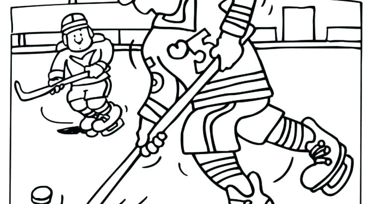 750x410 Hockey Coloring Pages Hockey Player Coloring Page Ice Hockey