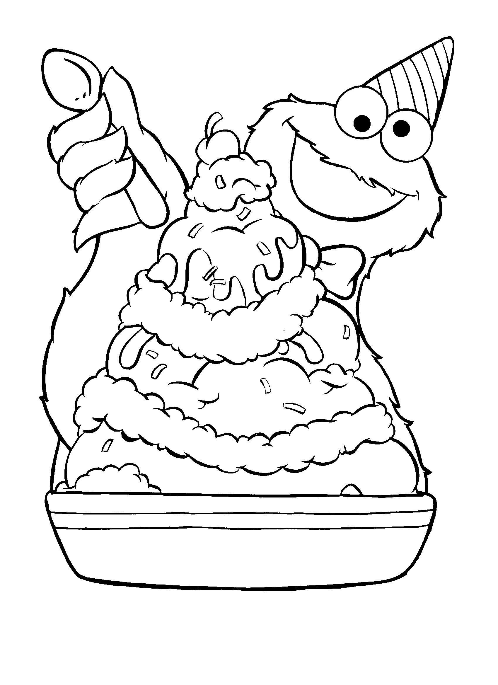 1700x2338 Cookie Monster Coloring Pages
