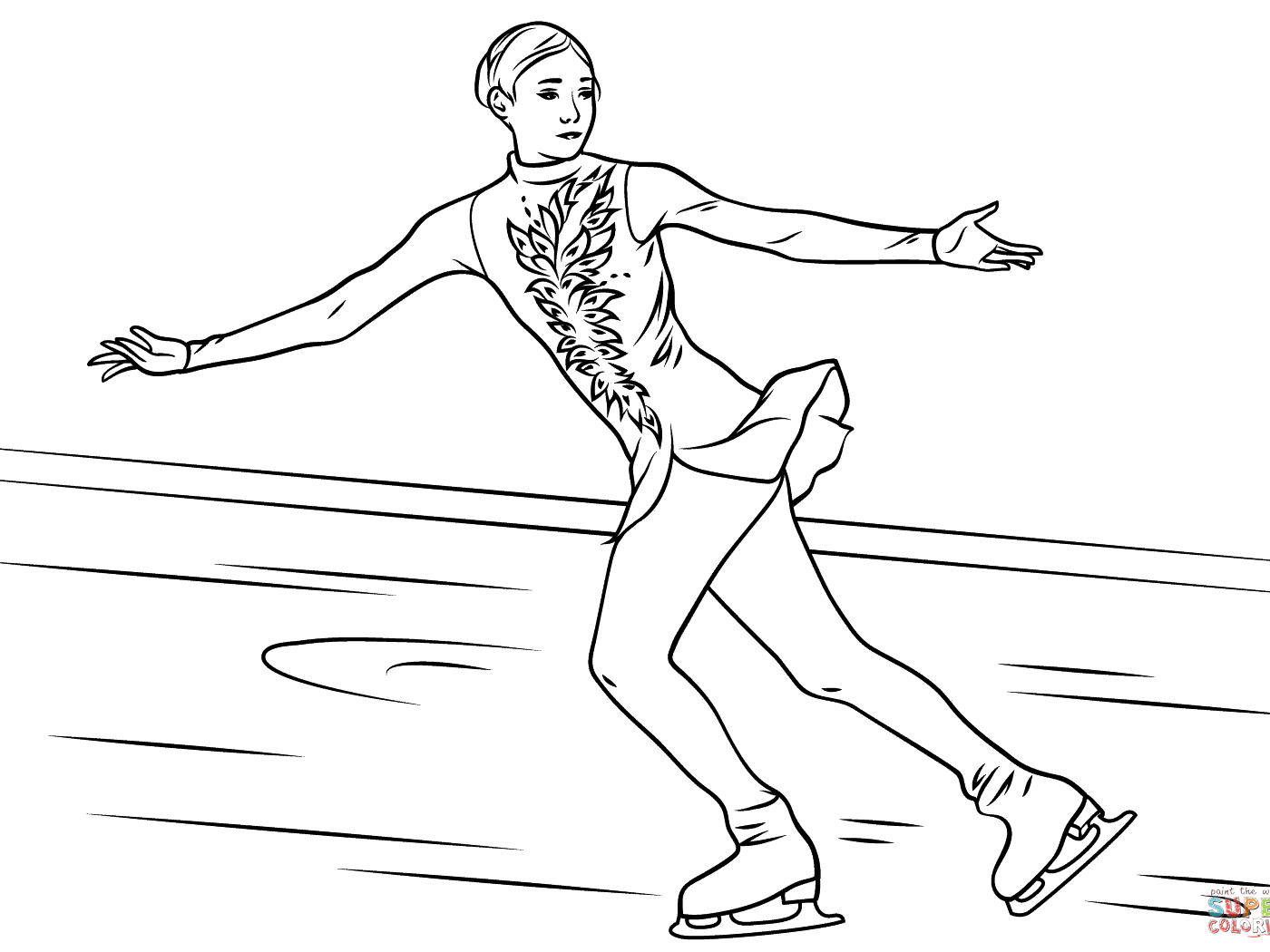 1400x1050 Iceskating Coloring Pages Amazing For Kids Ice Skating Penguin