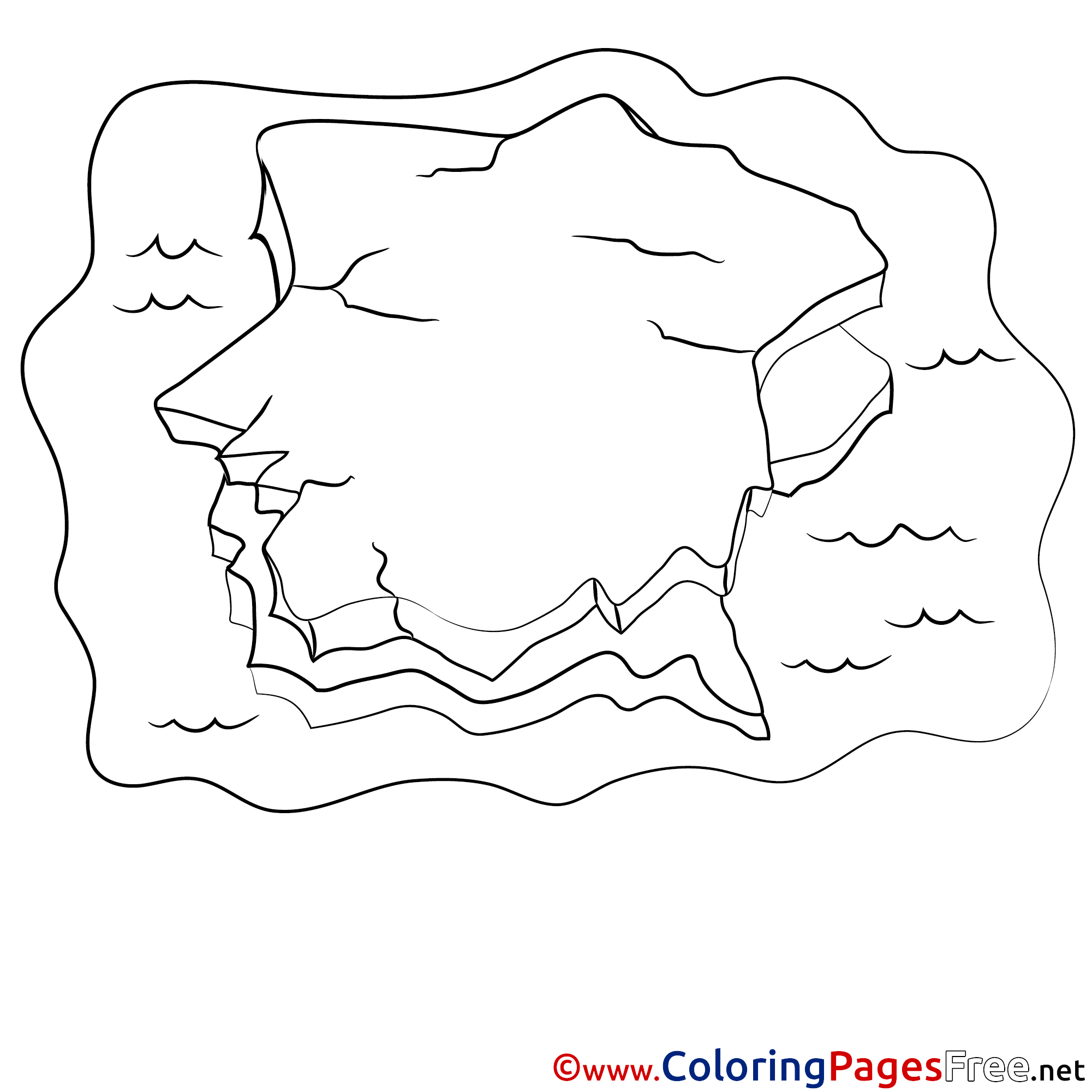 2001x2001 Iceberg Download Printable Coloring Pages