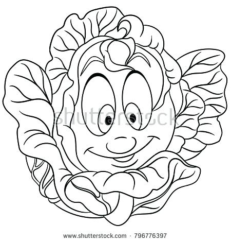 450x470 Lettuce Coloring Page