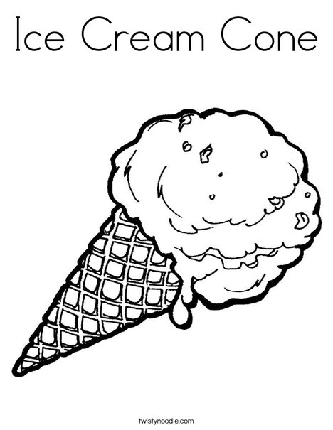 468x605 Ice Cream Cone Coloring Page