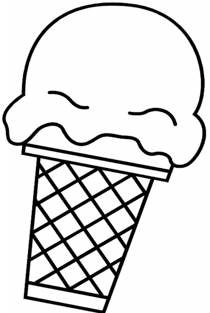 686x1024 Ice Cream Cone Coloring Pages Printable