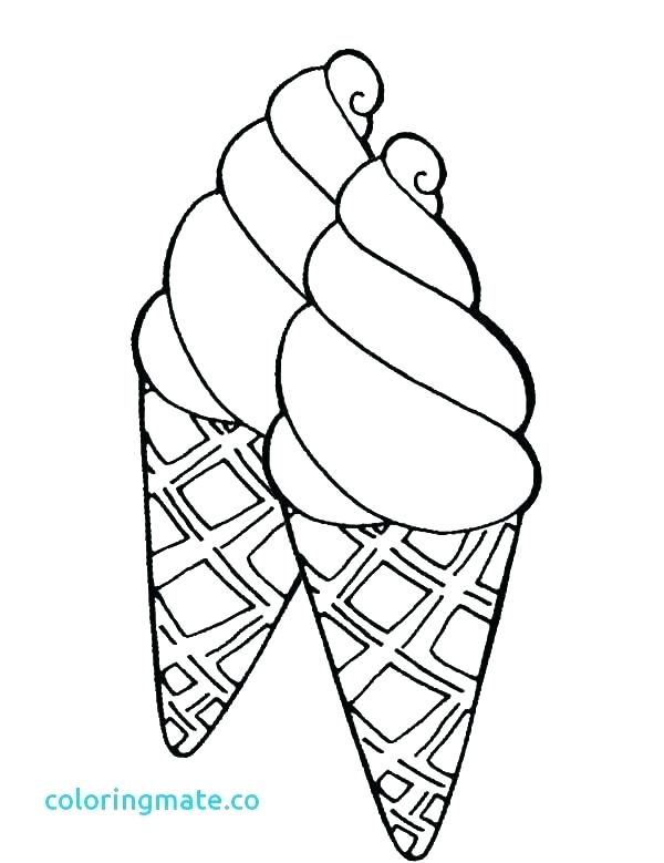 600x779 Coloring Pages Of Ice Cream Cones Coloring Pages Ice Cream Cone