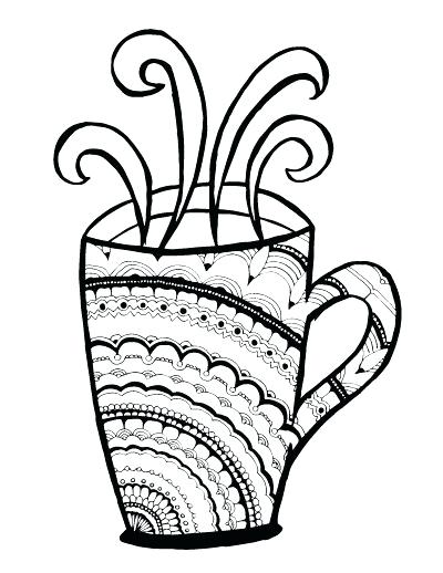 400x518 Coffee Cup Coloring Page Best Coffee Images On Coffee Drinks Iced