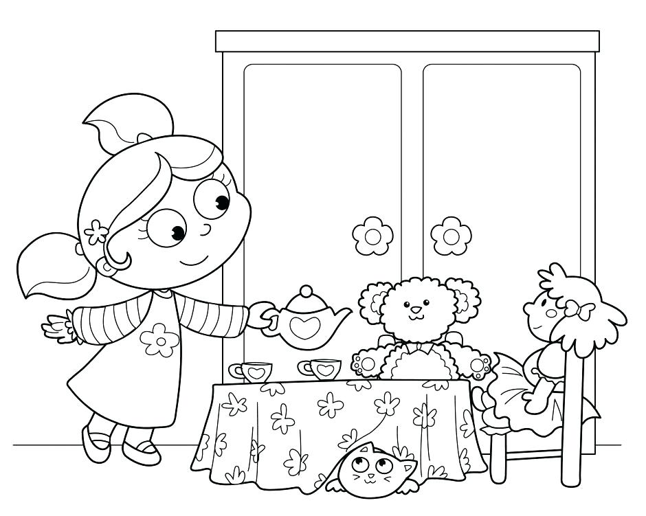 940x751 Tea Coloring Pages Tea Party Colouring Pages New Tea Collection