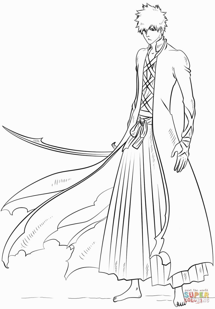 741x1066 Ichigo Coloring Pages Coloring Pages Anime, Naruto