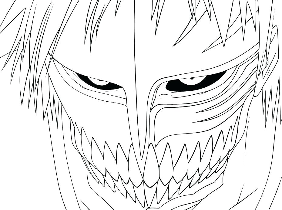 930x692 Ichigo Coloring Pages Coloring Pages Bleach Hollow Mask Coloring