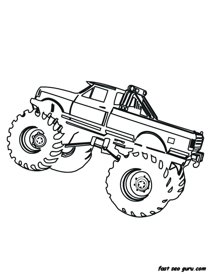 736x952 Monster Truck Coloring Pages For Toddlers As Well As Icicle