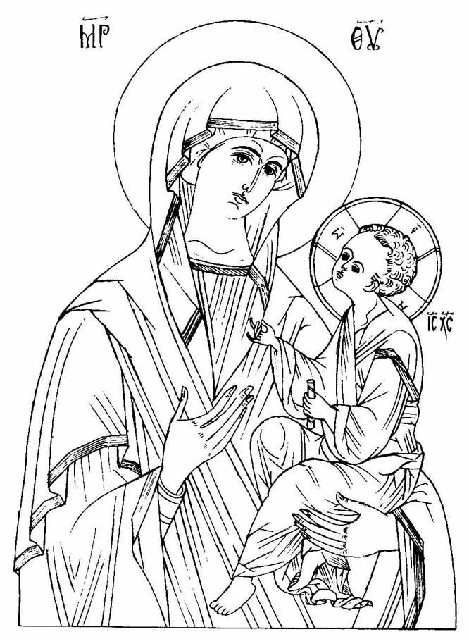 666x907 Byzantine Icon Coloring Pages Coloring Pages Icon Outlines