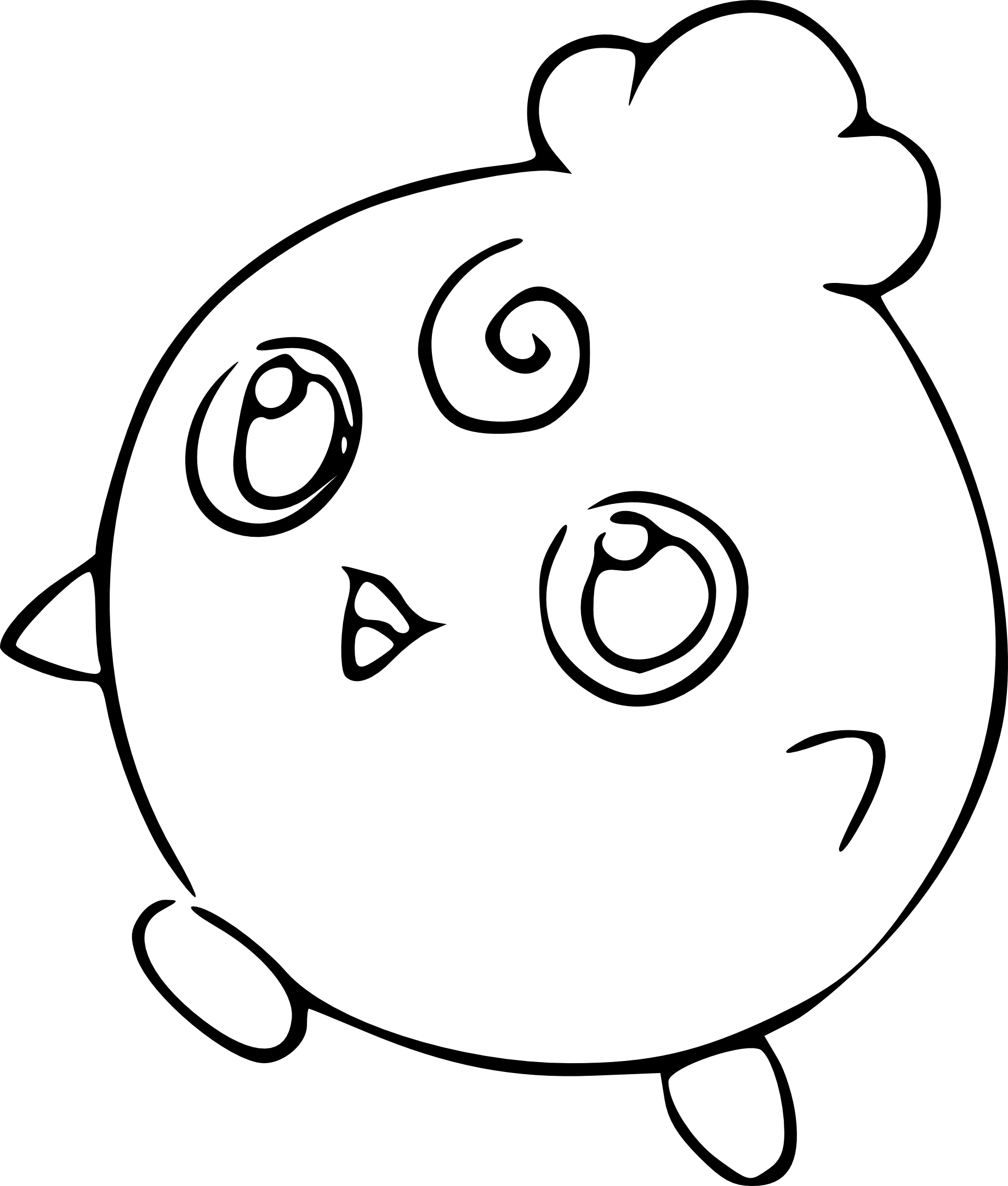 1839x2163 Igglybuff Pokemon Coloring Page