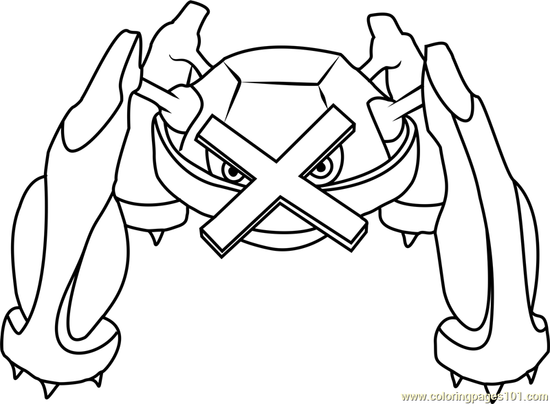 800x588 Metagross Pokemon Coloring Page