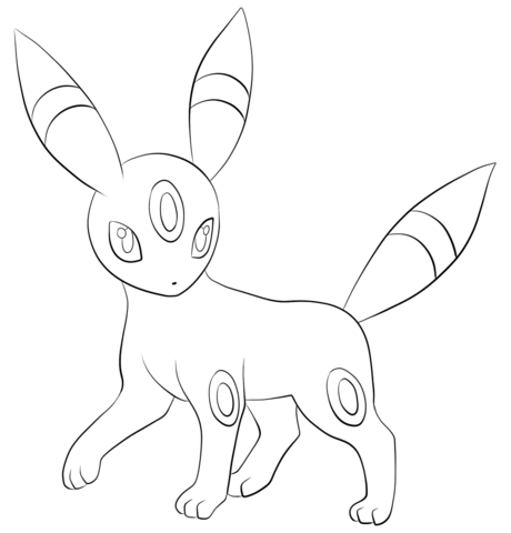 460x480 Umbreon Coloring Page From Generation Ii Pokemon Category. Select