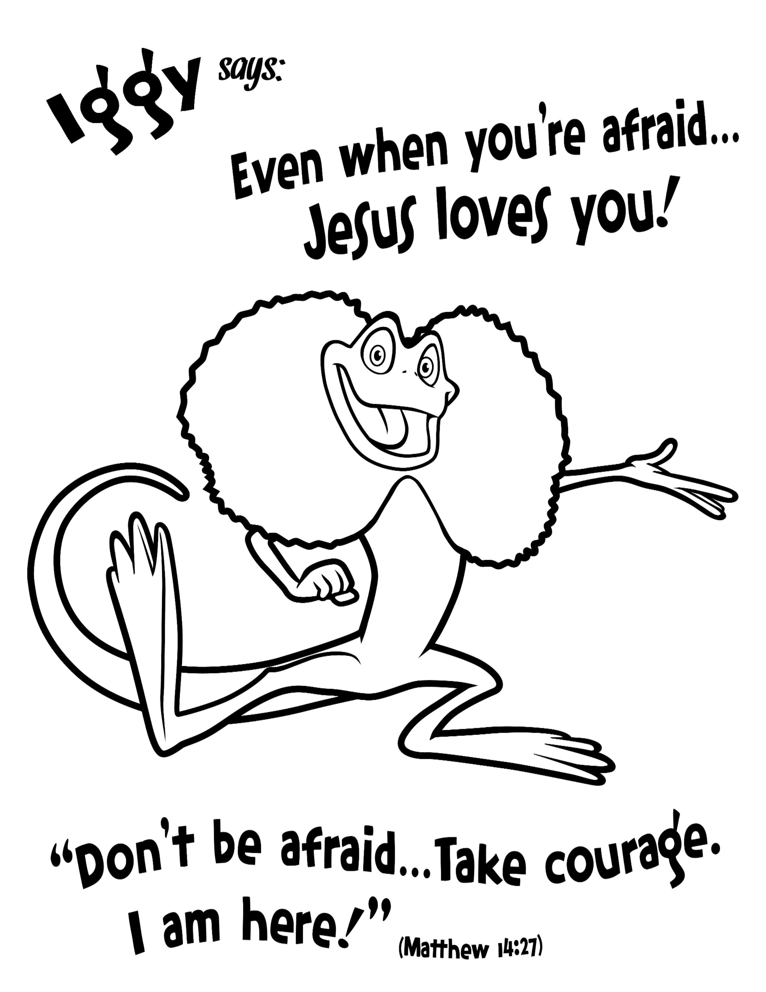 2550x3300 Appealing Iggy Coloring Page Weird Vbs Animal Picture For Concept