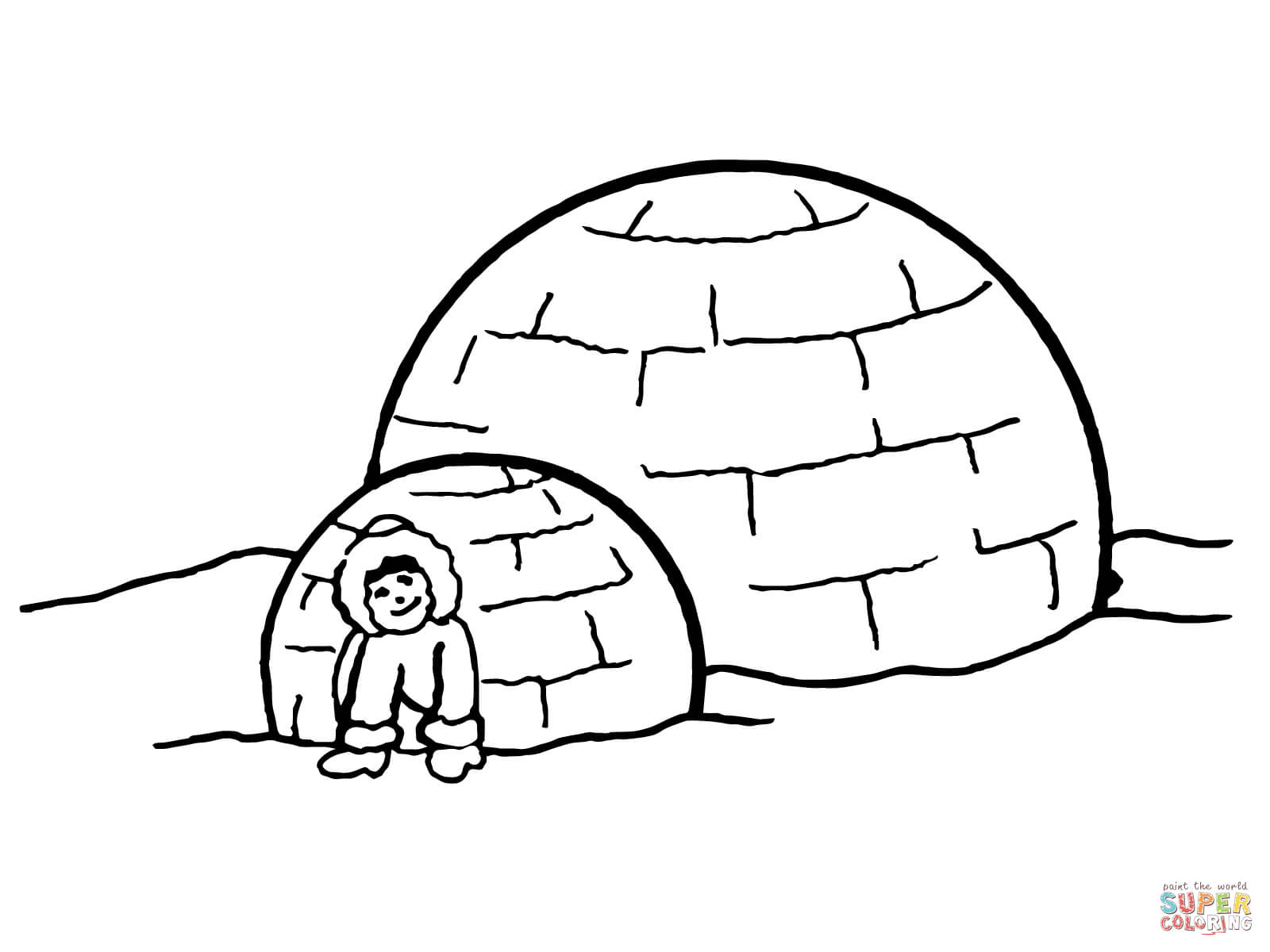 1600x1200 Igloo Coloring Page Free Printable Coloring Pages Igloo Coloring