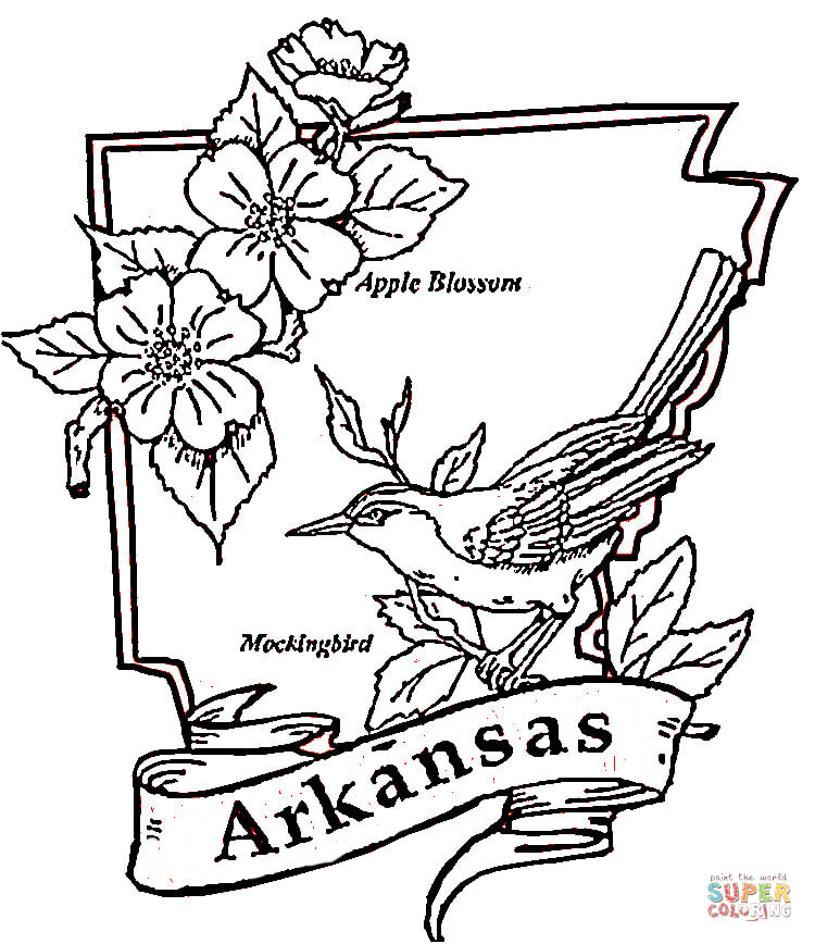 750x868 Arkansas Coloring Page Free Printable Pages On Illinois State Flag