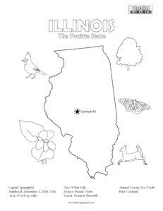 231x299 Illinois Coloring Page Teaching Squared Fun