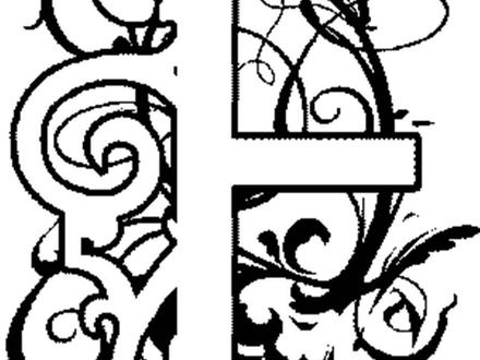 Illuminated Alphabet Coloring Pages