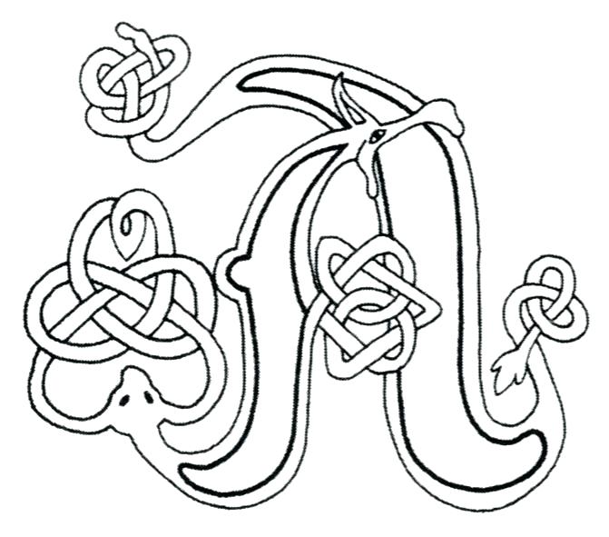 671x591 Illuminated Letters Coloring Pages Illuminated Alphabet Coloring