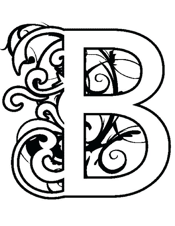612x792 Illuminated Letters Coloring Pages Illuminated B Coloring Page