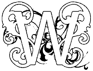 300x231 Illuminated W Coloring Page